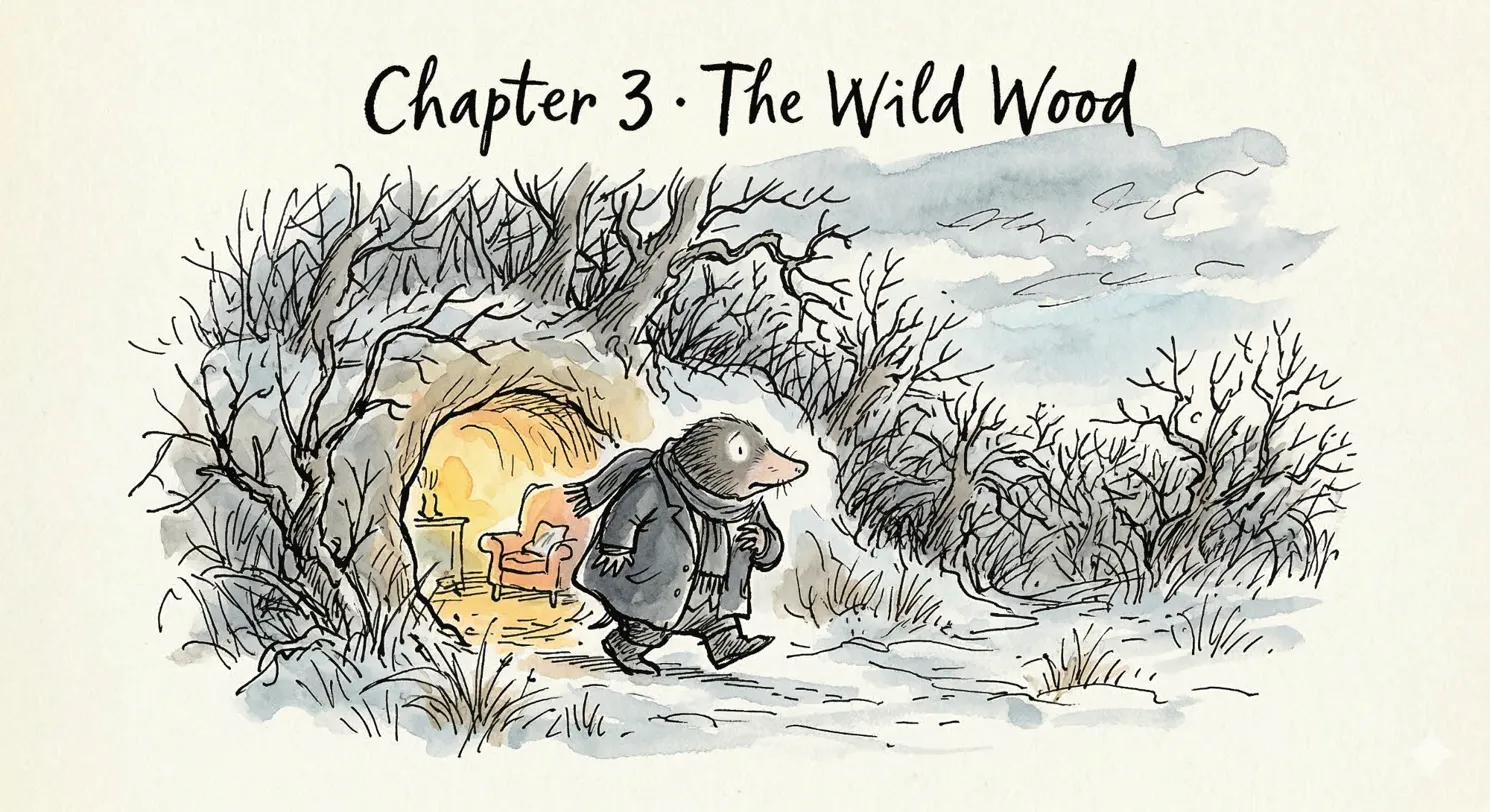 The Wind in the Willows — Mole ventures into the Wild Wood